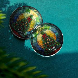 Personalized Crystal Glass Christmas Tree Ornament,Christmas Handcraft Holiday Ornament with name,High transparency Glass,Christmas GIFT