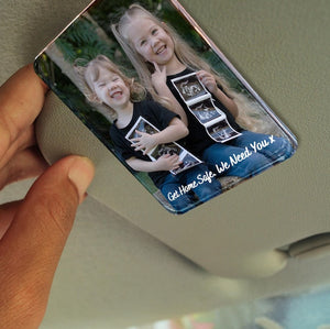 Custom Photo Car Visor Clip, Sun Visor Clip, Personalized Photo Car Decoration, Unique Car Gift for Dad Mom, Father's Day Gifts for Him