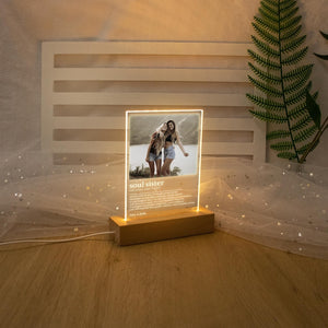 Personalized Soul Sister Definition Plaque,Custom Photo Gifts,Best Friends Gift,Birthday Gift for Her,Sister Picture Frame,Christmas Gifts