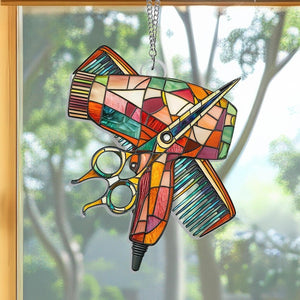 Hair Salon Decor, ACRYLIC Suncatcher Hair Tool, Hairdresser Gifts, Crystal Hair Tools, Hair salon gift ideas, Hair Salon Accessories