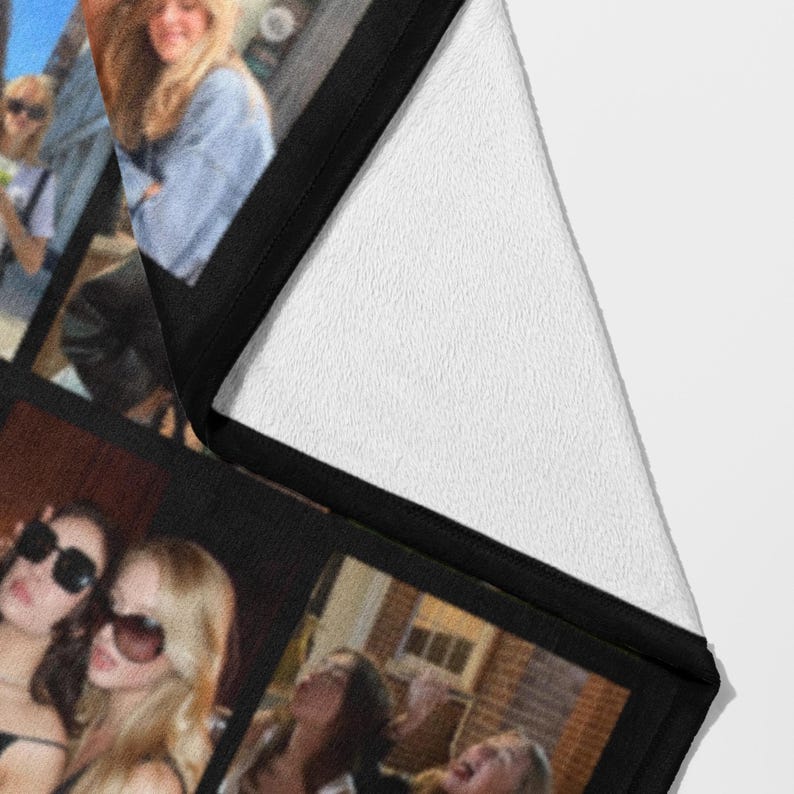 Personalized Best Friend Blanket,Bestie Birthday Gift,Photo Blanket with Custom Text BFF Soul Sister,Photo Gift For Long Distance Friend