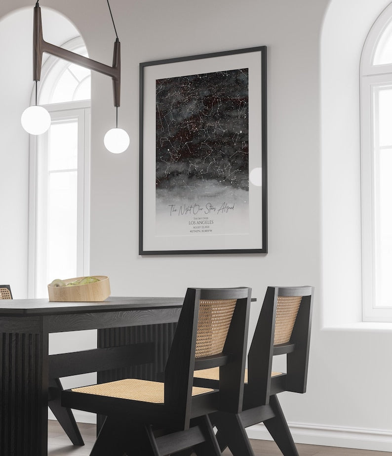 Custom Star Map, Night Sky Print, Sky Map, Wedding Gift, Constellation Map, First Anniversary Gift, Personalized Star Map, Print Only