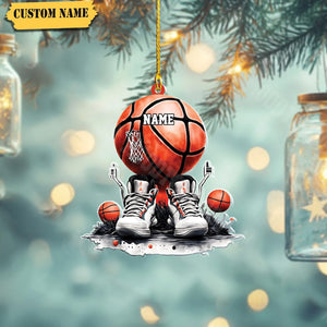 Personalized Basketball Ornament: 2D Custom Player Gift Christmas Gift Christmas Tree Home Decoration