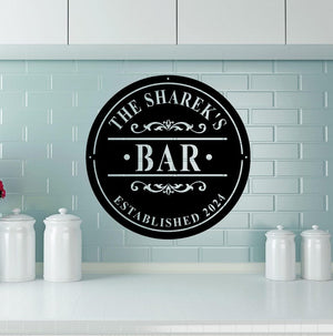 Personalized Metal Bar Wall Sign, Custom Bar Sign, Bar Wall Art Decor,Man Cave Decor,Custom Home Bar Sign,Pub Name Decor,Bar Decor