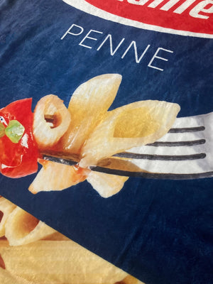 Pasta Personalised Blanket Throw/ Fun gift for her him kids BFF wife mother birthday/ Custom made/ Italian gift/ Christmas gift