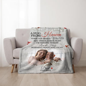 Custom Photo Blanket Collage, Picture Blanket With Text Memorial Blanket Birthday Anniversary Gift Friend Couples Gift, In Loving Memory