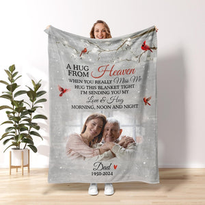 Custom Photo Blanket Collage, Picture Blanket With Text Memorial Blanket Birthday Anniversary Gift Friend Couples Gift, In Loving Memory