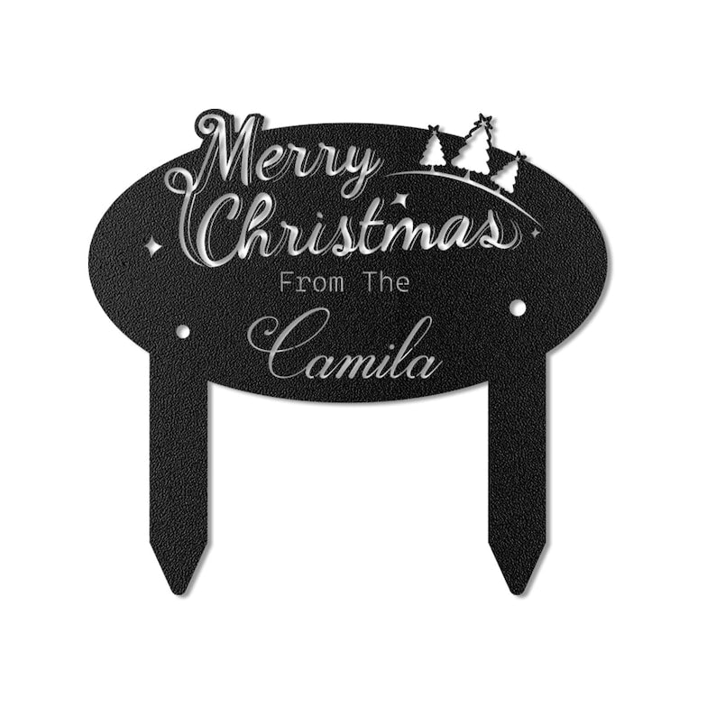 Personalized Christmas Metal Sign, Christmas Yard Decor, Christmas Outdoor Decor,Christmas Snow Decor, Custom Christmas Decor