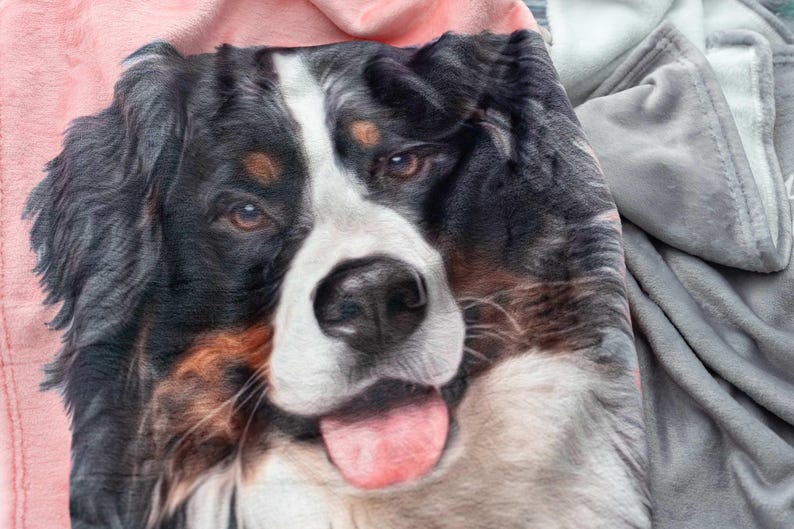 Custom Dog Blanket with Name | Personalized Pet Photo Blanket for Cat Mom | Custom Dog Photo Blanket | Personalized Dog Mom Gift for Pet
