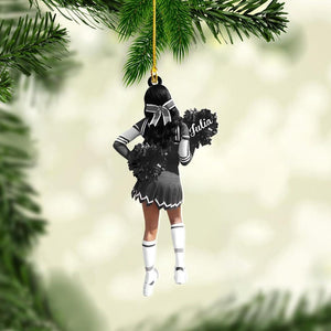 Custom Cheerleader Ornament, Personalized Cheerleading Pom pom Girl Christmas Ornaments, Blue Cheerleader Ornament,Customized Xmas Gift 2025