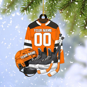 Custom Hockey Outfit Christmas Ornament 2025,Hockey Players Keepsake,Hockey Lovers Ornament,Gift For Hockey Player, Hockey Shoes Ornament