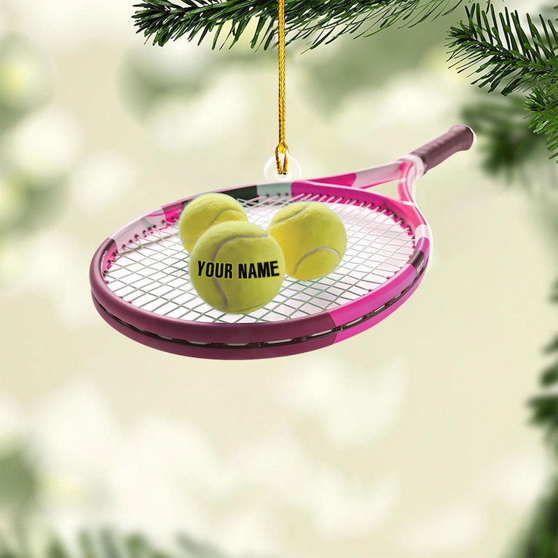 Custom Tennis Christmas Ornament, Tennis Ornament, 2025 Tennis Ball Ornament, Personalized Ornament, Tennis Mom Gift Idea, Tennis Coach Gift