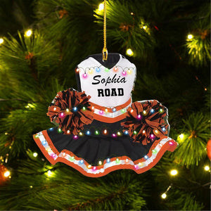Custom Cheerleader Ornament, Personalized Cheerleading Pom pom Girl Christmas Ornaments, Blue Cheerleader Ornament,Customized Xmas Gift 2025