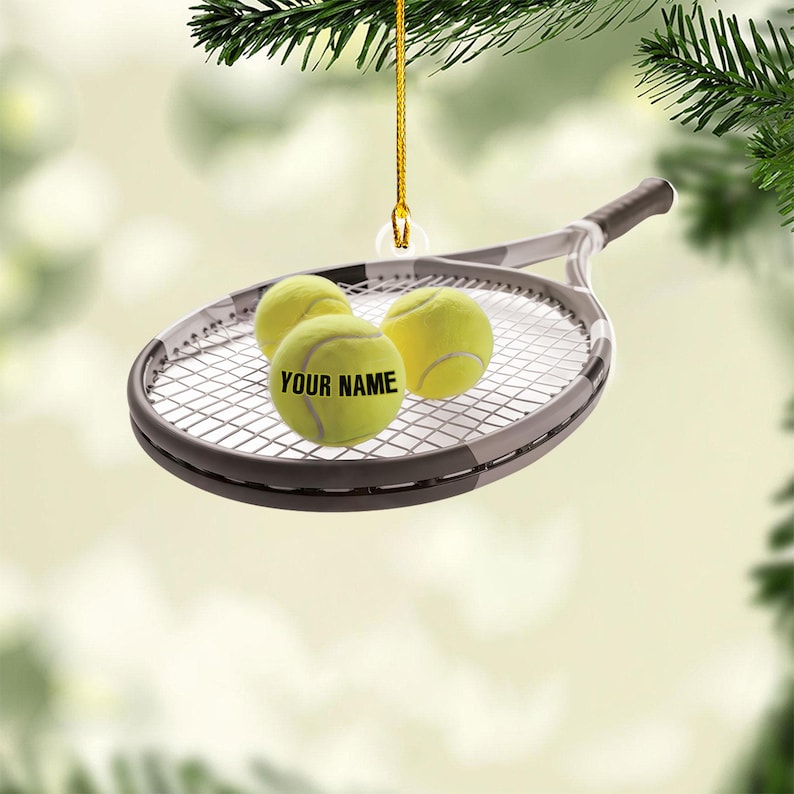 Custom Tennis Christmas Ornament, Tennis Ornament, 2025 Tennis Ball Ornament, Personalized Ornament, Tennis Mom Gift Idea, Tennis Coach Gift