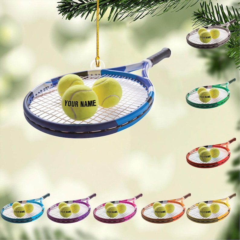 Custom Tennis Christmas Ornament, Tennis Ornament, 2025 Tennis Ball Ornament, Personalized Ornament, Tennis Mom Gift Idea, Tennis Coach Gift