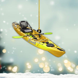 Personalized Kayak Ornament, Custom Canoe Ornament Christmas Present, Perfect Gift for Water Sports Enthusiasts, Beach Vacation Keepsake