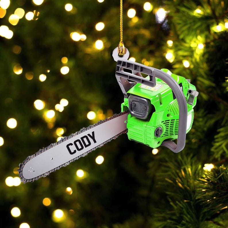 Personalized Arborist Christmas Ornament, Logger Hanging Ornament, Custom Acrylic Flat Ornament, Tree Cutter Decor, Gift For Tree Trimmer