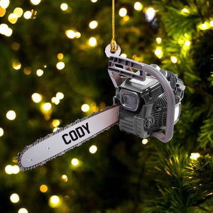 Personalized Arborist Christmas Ornament, Logger Hanging Ornament, Custom Acrylic Flat Ornament, Tree Cutter Decor, Gift For Tree Trimmer