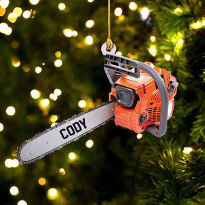 Personalized Arborist Christmas Ornament, Logger Hanging Ornament, Custom Acrylic Flat Ornament, Tree Cutter Decor, Gift For Tree Trimmer