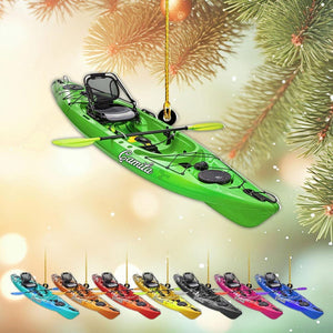 Personalized Kayak Ornament, Custom Canoe Ornament Christmas Present, Perfect Gift for Water Sports Enthusiasts, Beach Vacation Keepsake