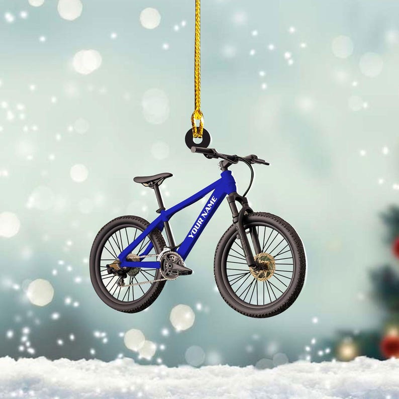 Personalized Bicycle Christmas Ornaments,Cycling Acrylic Ornament, Bicycle Gift,Christmas Gifts For Bicycle Rider,Bike Xmas Acrylic Ornament