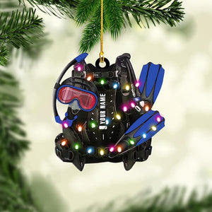 Personalized Scuba Diving Ornament, Scuba Diving Ornament,Christmas Ornament for Scuba Diver,Scuba Dive Gift,Custom Christmas Ornament Decor