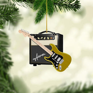 Custom Guitar Christmas Ornament 2025, Christmas Guitar Player Ornament, Gift for Guitar Players, Guitar Player Gift, Gift For Guitar Lovers