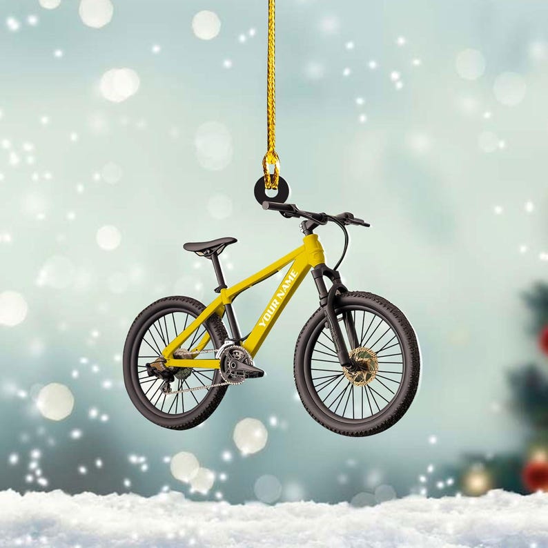 Personalized Bicycle Christmas Ornaments,Cycling Acrylic Ornament, Bicycle Gift,Christmas Gifts For Bicycle Rider,Bike Xmas Acrylic Ornament