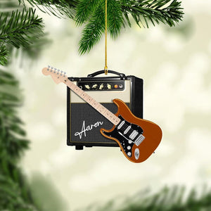 Custom Guitar Christmas Ornament 2025, Christmas Guitar Player Ornament, Gift for Guitar Players, Guitar Player Gift, Gift For Guitar Lovers