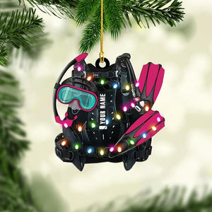 Personalized Scuba Diving Ornament, Scuba Diving Ornament,Christmas Ornament for Scuba Diver,Scuba Dive Gift,Custom Christmas Ornament Decor