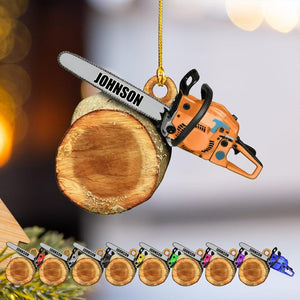 Personalized Arborist Christmas Ornament, Logger Hanging Ornament, Custom Acrylic Flat Ornament, Tree Cutter Decor, Gift For Tree Trimmer