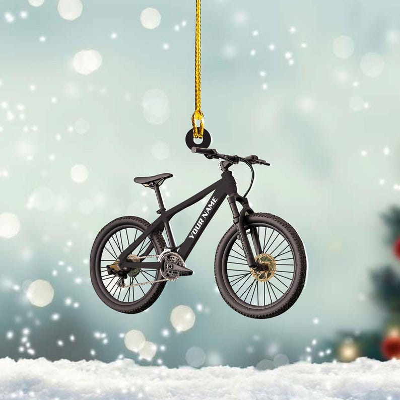 Personalized Bicycle Christmas Ornaments,Cycling Acrylic Ornament, Bicycle Gift,Christmas Gifts For Bicycle Rider,Bike Xmas Acrylic Ornament