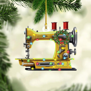 Personalized Sewing Machine Christmas Ornament 2025, Sewing Machine Keepsake, Gift For Sewing Lovers, Loved Sewing Box Ornament