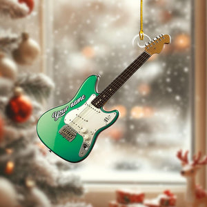 Custom Guitar Christmas Ornament 2025, Christmas Guitar Player Ornament, Gift for Guitar Players, Guitar Player Gift, Gift For Guitar Lovers