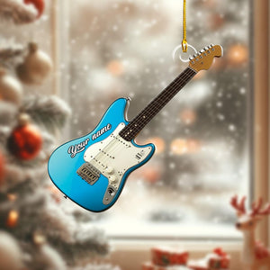 Custom Guitar Christmas Ornament 2025, Christmas Guitar Player Ornament, Gift for Guitar Players, Guitar Player Gift, Gift For Guitar Lovers