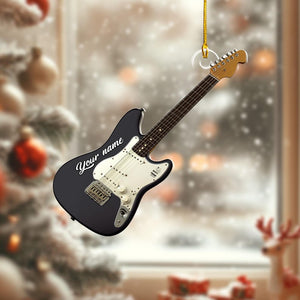 Custom Guitar Christmas Ornament 2025, Christmas Guitar Player Ornament, Gift for Guitar Players, Guitar Player Gift, Gift For Guitar Lovers