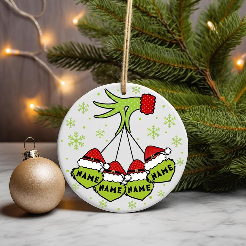 Personalized Family Christmas Ornament, Custom Family Members Ornament Christmas Tree Decoration