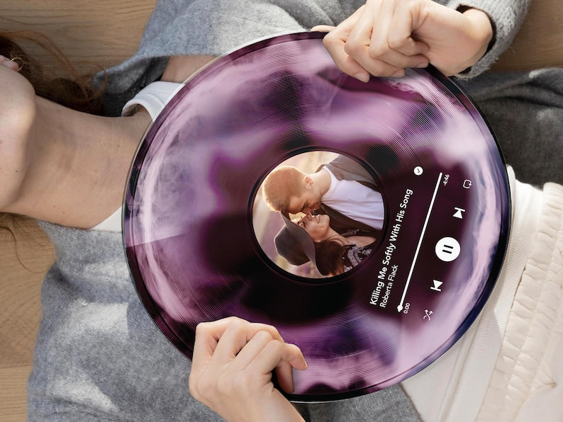 Custom Couple Vinyl Record with Photo, Personalized Song Plaque, Anniversary Decor, Music Wall Art for Home Decor, Music Disc, Wedding Gift