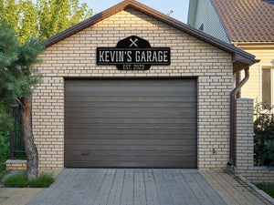 Custom Garage Sign, Personalized Garage Signs, Metal Garage Signs, Garage Hanging sign, Father s Day Gift, Wall Art For Dad, Gift With Name,