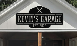 Custom Garage Sign, Personalized Garage Signs, Metal Garage Signs, Garage Hanging sign, Father s Day Gift, Wall Art For Dad, Gift With Name,