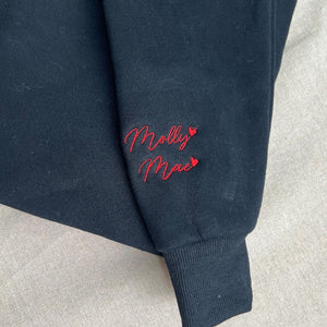 Custom Dance Mom Embroidered Sweatshirt, Personalized Dancer Name on Sleeve, Gift for Dance Mama, Dancing Crewneck for Mothers Day, Mom Gift