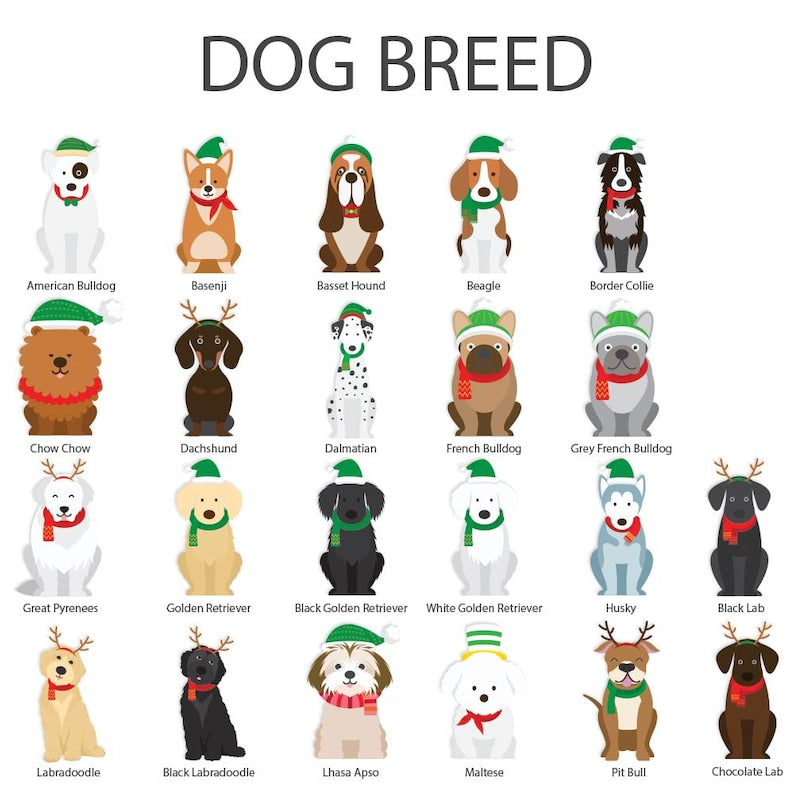 Personalized Dog Stocking, Dog Custom Breed Christmas Stocking, Puppy Stocking, New Dog Christmas Gift, Christmas Gift