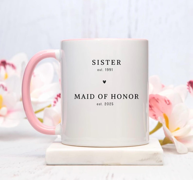 Bridal Party Mug Maid of Honor Proposal Maid of Honor Gift Wedding Party Gift Personalized Wedding Gifts Personalized Bridal Party Gift