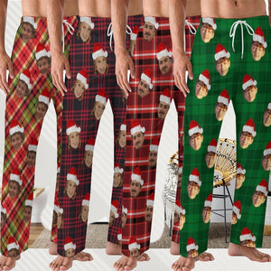 Custom Pajama Pants Photo Print Long Pajama Pants for Women/Mens/grandpa/dog lover,Custom Family Pjs Bottom Christmas Gift for family party