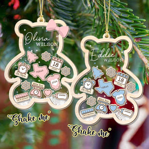 Baby's First Christmas Ornament 2025, Personalized Baby 1st Christmas Ornament, Custom New Baby Gift, 4D Shake Babies Ornament,Baby Keepsake