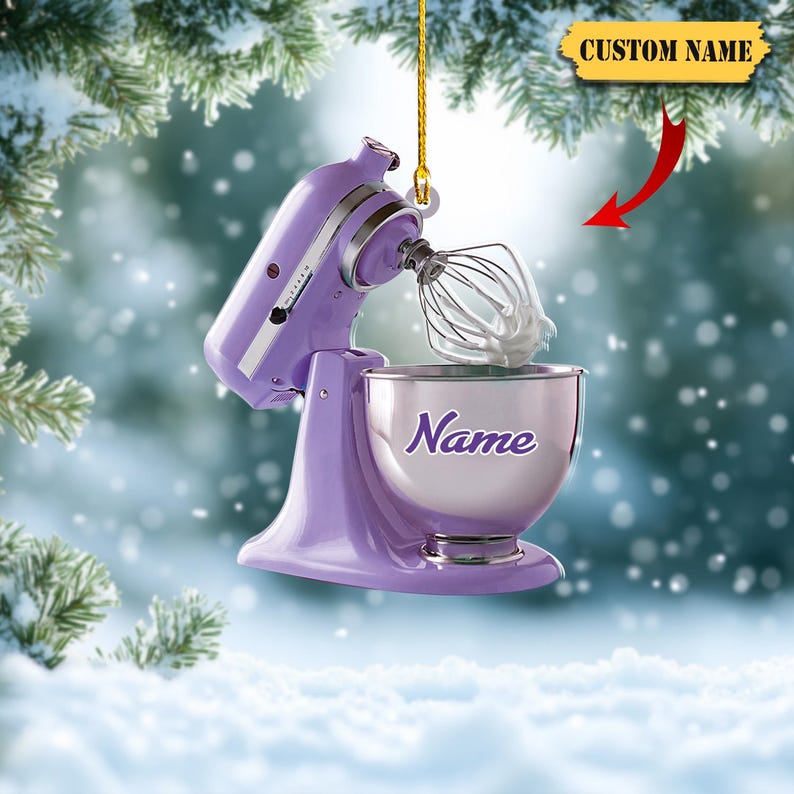 Personalized Baking Mixer Christmas Ornament: Baker Gift