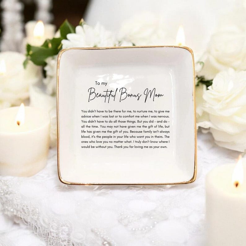 Stepmom Gift, Ring Dish, Ring Holder, Jewelry Dish, Jewelry Storage, Mother s Day gift, Gift for Bonus Mom, Step Mother, Mother Appreciation