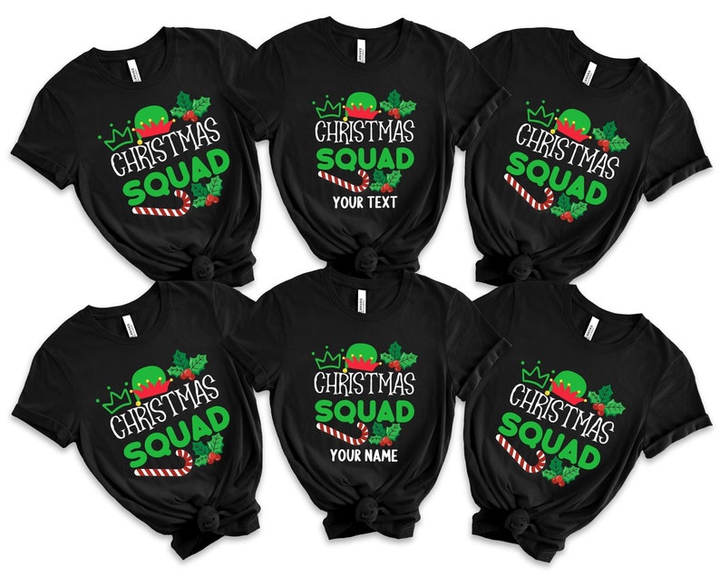 Matching Family Christmas Squad T-Shirts, Custom Christmas Tee, Family Christmas Squad Shirt for Women Men, Christmas Squad Tshirt 2025