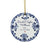 Personalized Delft Blue Wedding Ornament, Wedding Keepsake Delft Blue Name & Date, Delft Blue Circle Ornament Custom Married Wedding Favors