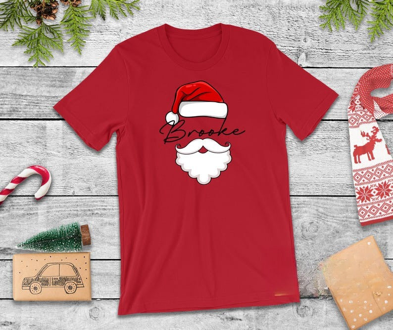 Custom Family Christmas Name Shirt, Santa's Hat Family Christmas Sweatshirt, Personalized Christmas Family Hoodie, Christmas Sweatshirt